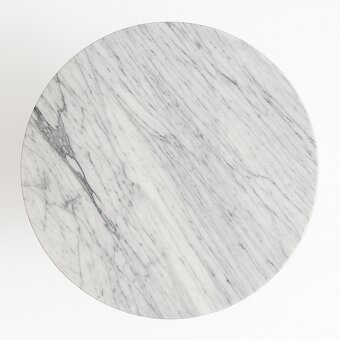 Vintage mramorový jídelní stůl ⌀ 120 cm - 3