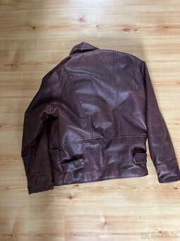 Kalsická Shearling sportswear kožená bunda - 3