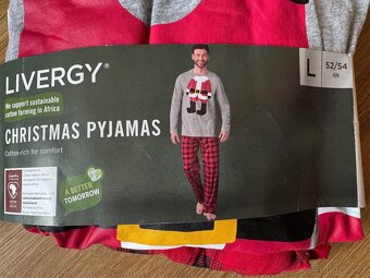 NOVÉ pánské vánoční pyžamo vel. L (52/54), Lidl - 3