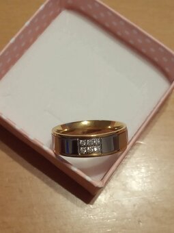 Krásný bicolor prsten vel.56 - 3