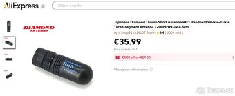 Nová anténa originál DIAMOND RH3 - 3