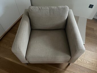 Křesílko Ikea, béžové, 90x90x63 cm - 3