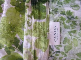 Zeleno - bílá květovaná halenka Canda C&A - 3