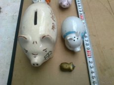 7 prasátek pro štěstí porcelán - 3