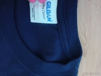 Pánské modré triko zn. Gildan ultra cotton, vel. L - 3