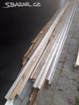 Dřevěný masivní rošt 120x300,dřevěné latě 80kč.. - 3