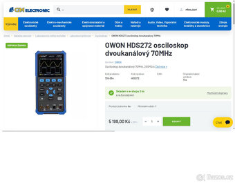 Osciloskop OWON HDS272 dvoukanálový 70MHz - 3
