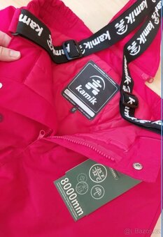 Nové lyžařské červené zimní kalhoty, oteplovačky, 152, Kamik - 3