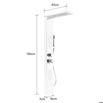 Hydromasážní sprchový set 5v1, chrom - 3