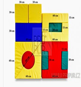 Molitanová stavebnice 12 nebo 24 dílů, šíře 20 cm - 3