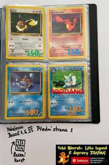 Kusové Pokémon VINTAGE karty (KARTY STARÉ PŘES 25LET)(3) - 3