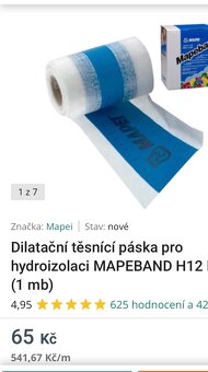 Dilatační těsnící páska pro hydroizolaci 7 metrů (bm) - 3