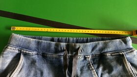 Kalhoty z teplákové rifloviny vel. L - 3