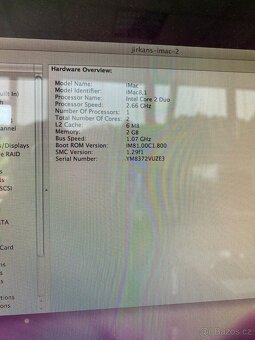 Apple iMac 20" – Core 2 Duo / 2 GB RAM / 250 GB HDD - 3