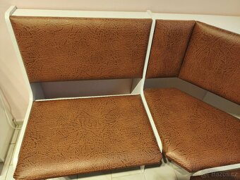 Rohová jídelní lavice-set s 2x úložným prostorem jako nové - 3