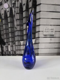 Kobaltově modrá skleněná váza - 3