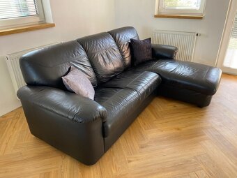 ✅Kožená sedačka s lenoškou - 2,5m šířka - 3