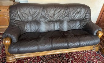 Rustikální kožená sedací souprava,6089 - 3