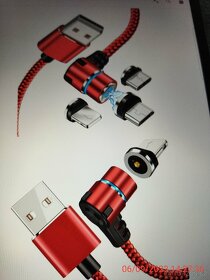 Nabíjecí kabel magnetický lomený USB - 3