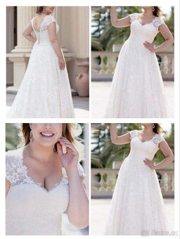 50-54 NOVÉ KRAJKOVÉ svatební šaty PLUS SIZE - 3