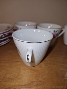 Krásná porcelánová sada/Porcelánové hrníčky s podšálky - 3