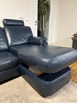 Kožená rozkládací sedačka - 3