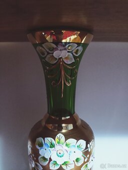 novoborské sklo - velká váza - 3