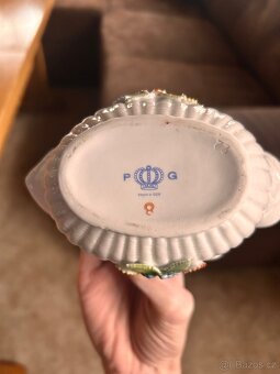starožitný porcelánový košíček Made in GDR - 3