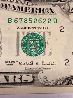 USA - Bankovka 5 Dollars 1995 - Serie B - 3