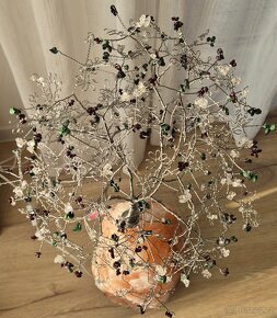 Solná lampa 18kg s minerály ve formě stromu života - 3