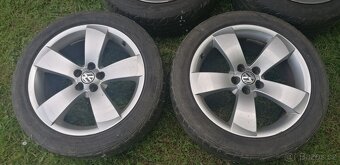 Alu kola 5x100 r17 originál Škoda 205/50 R17 - 3