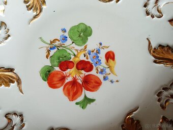 Míšenský hluboký porcelánový talíř dekorativní - 3