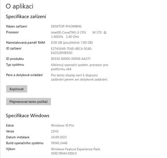HP ProBook 4520s,i3-M370,WIN 10,SSD 128GB,RAM 8GB,15.4palců - 3