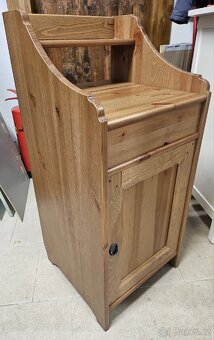 Komoda-noční stolek Ikea Leksvik mořidlo antik - 3