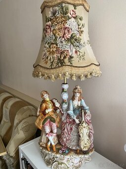 Porcelánová lampa stylová - 3