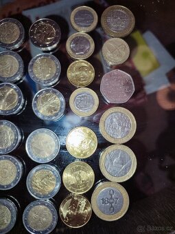 Eurové mince euro libra libry každá jiná - 3