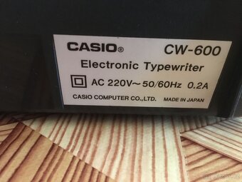 Elektrický psací stroj Casio - 3
