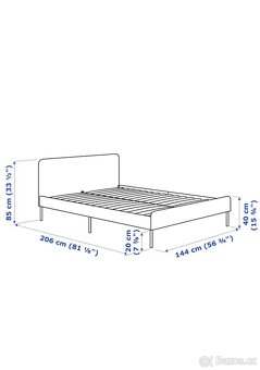 Čalouněný rám postele IKEA SLATTUM 140x200 - 3