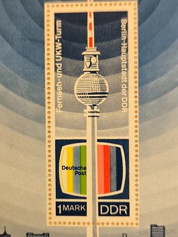 Aršík s jubilejní známkou 1 marka - DDR. - 3