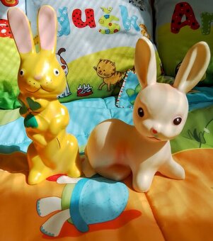 RETRO HRAČKY GUMOVÉ SRNEČKY, SLON, ZAJÍČEK, ŽABKA, MEDVÍDEK - 3