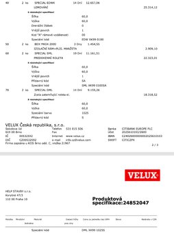 Velux okna - 600x600 vč. příslušenství - 3