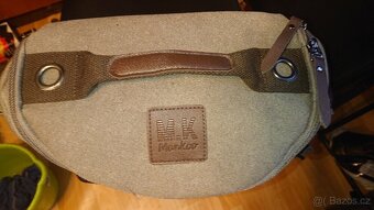 Vintage batoh, sedo hnedy - 3