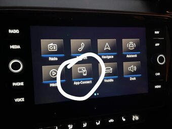 Aktivace App-connect sdílení obrazu na display auta VW/Škoda - 3