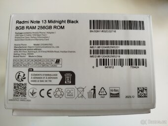 Redmi Note 13, 8+8/256 GB, záruka - 3