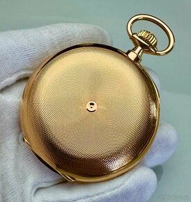 14K CELO ZLATÉ PÁNSKÉ PANCÉŘOVÉ KAPESNÍ HODINKY ZENITH V ETU - 3