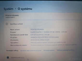 Notebook Samsung 550P / 17,3” / i7 / 8GB / 256GB /nvidia W11 - 3