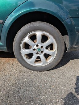 Alu kola Škoda R16, letní pneu nankang 205/55/16 - 3