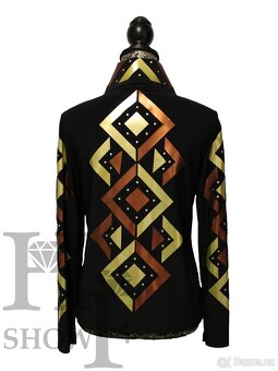 Westernová show halenka L - Potisk zlatá/měděná - 3