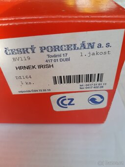 Nepužívaný porcelánový malovaný hrnek Irish - 3