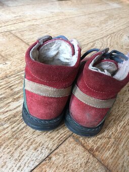 Podzimní / zimní kotníčkové - kožené semišové vel 21 - 3